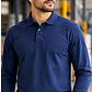 Camiseta Polo Manga Larga Azul Ref. 230110 - Miniatura 1