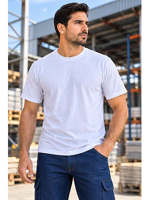 Camiseta Cuello Redondo Blanca Ref. 200120