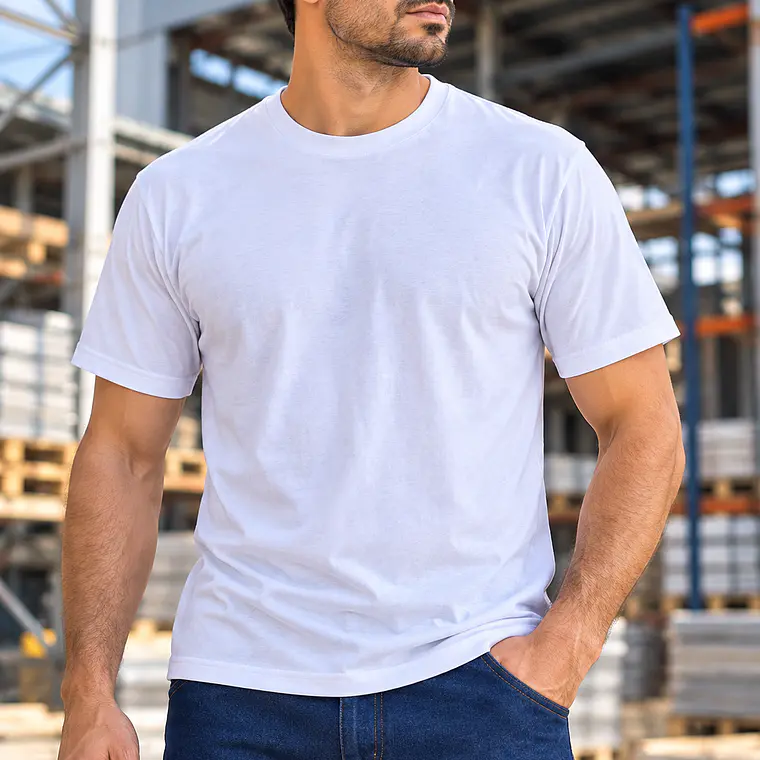 Camiseta Cuello Redondo Blanca Ref. 200120 1