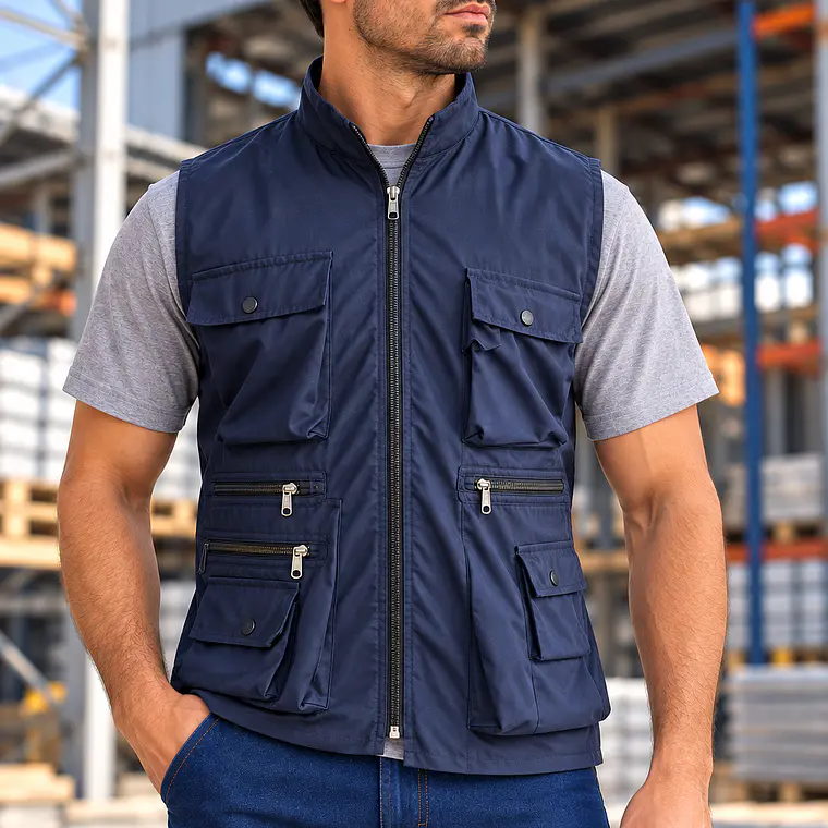 Chaleco Dril Promoción Azul Oscuro Ref. 150400 1
