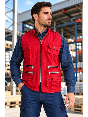 Chaleco Dril Rojo Ref. 150350 * Últimas unidades