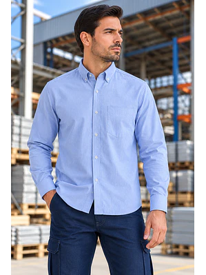 Camisa Oxford Manga Larga Caballero Ref. 130310