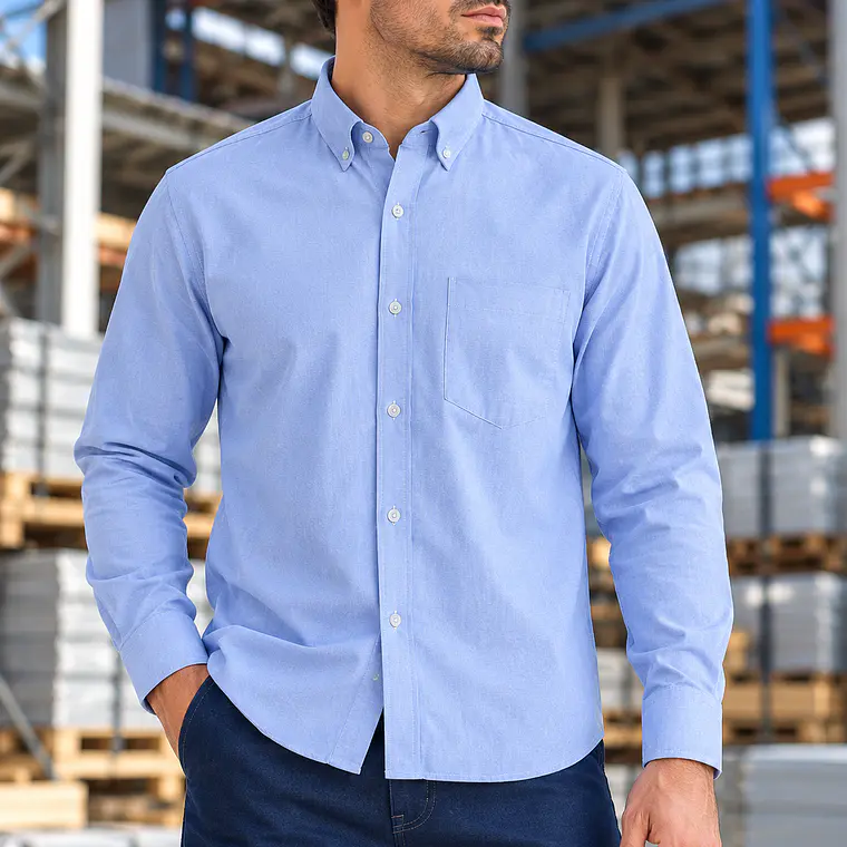 Camisa Oxford Manga Larga Caballero Ref. 130310 1