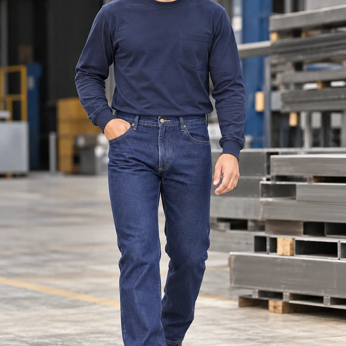 Pantalon Jean Dotación Caballero Cierre Cremallera Ref. 140210 1