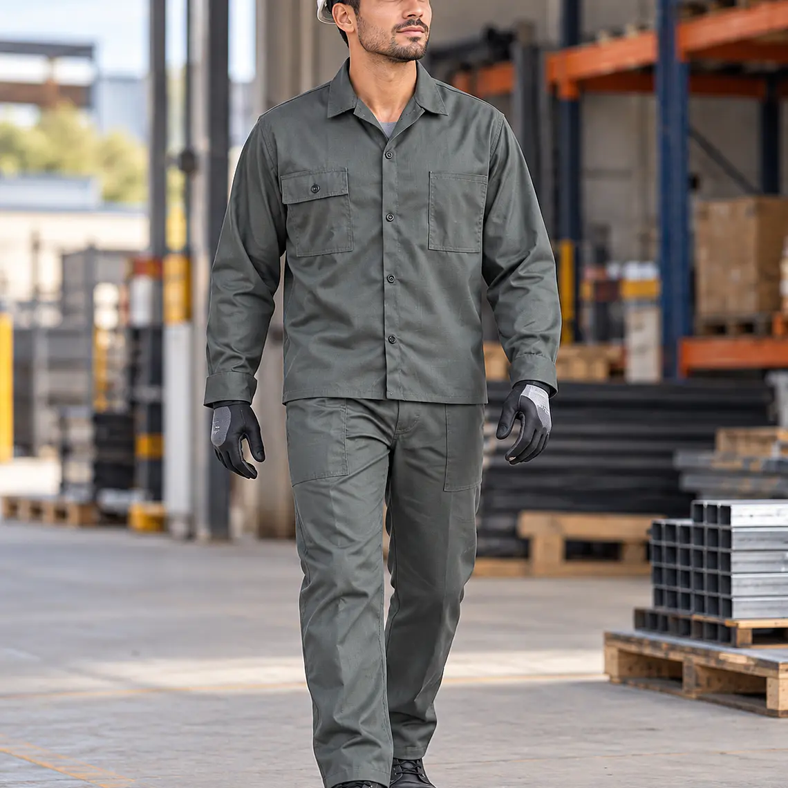 Overol Camisa y Pantalon Verde Militar Rip Stop Ref. 100160-02 1