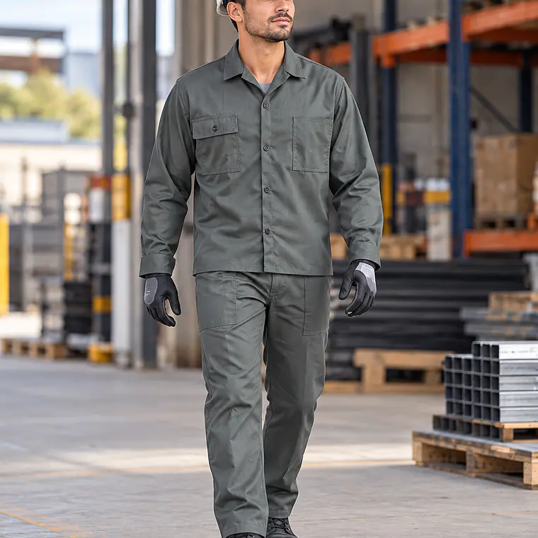 Overol Camisa y Pantalon Verde Militar Rip Stop Ref. 100160-02 1