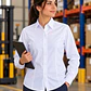 Camisa Oxford Blanca Dama Manga Larga Ref. 130321 - Miniatura 1