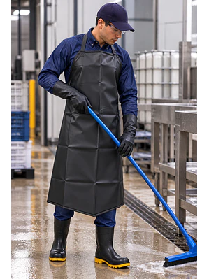 Delantal Impermeable Grande Negro Ref. 2515