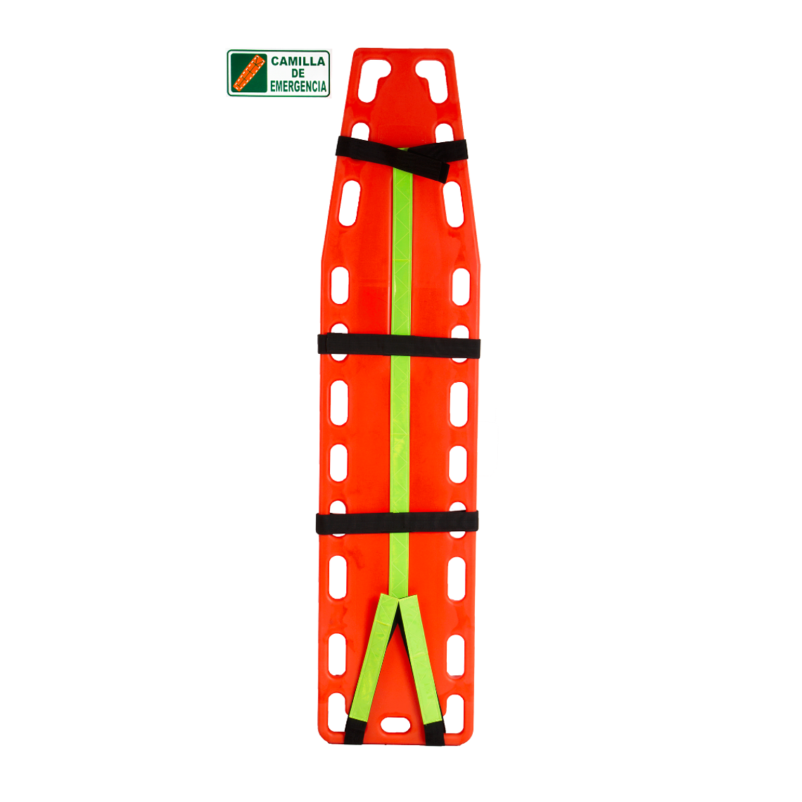 Camilla Emergencia Polietileno 100% + inmovilizador de cabeza Ref. 411001 1