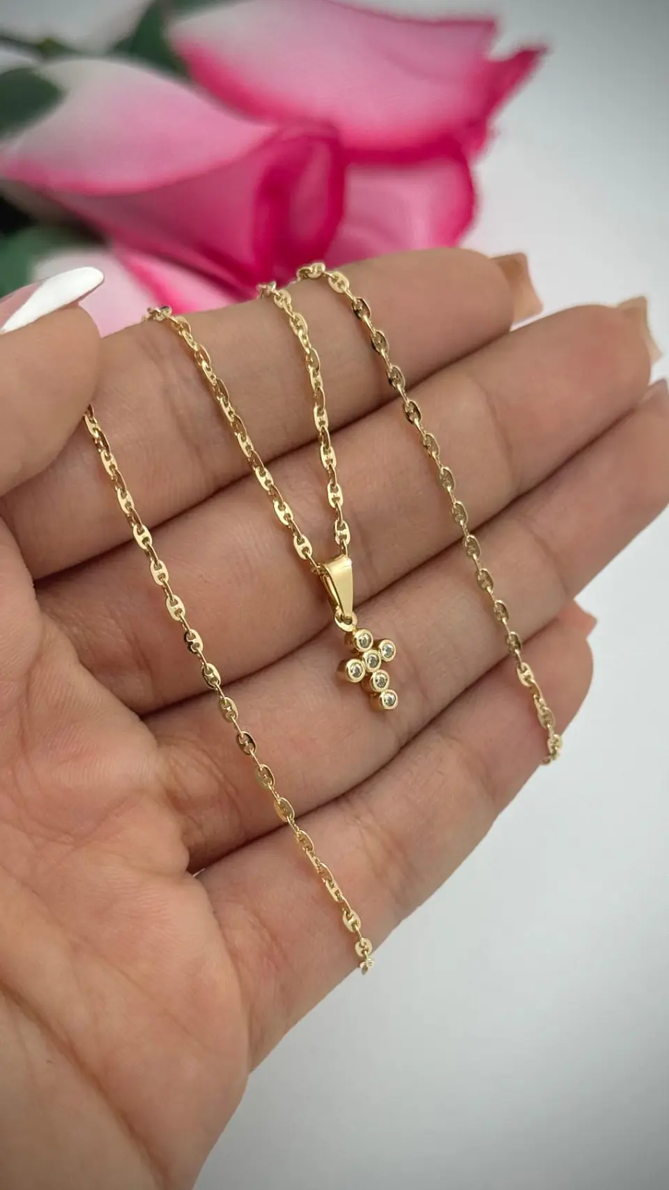 LANZAMIENTO – SET CRUZ + CADENA ORO LAMINADO 1