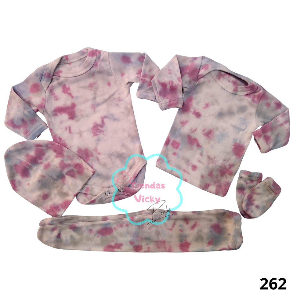 Ajuar tie dye 0-3 meses 1