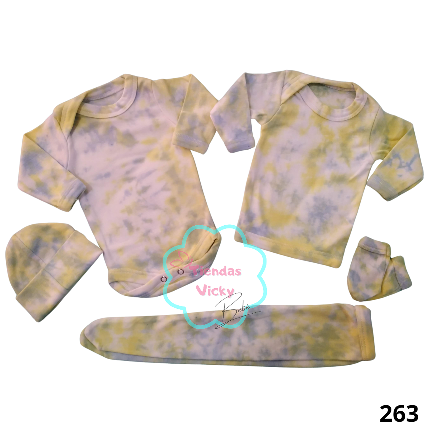 Ajuar tie dye 0-3 meses 1