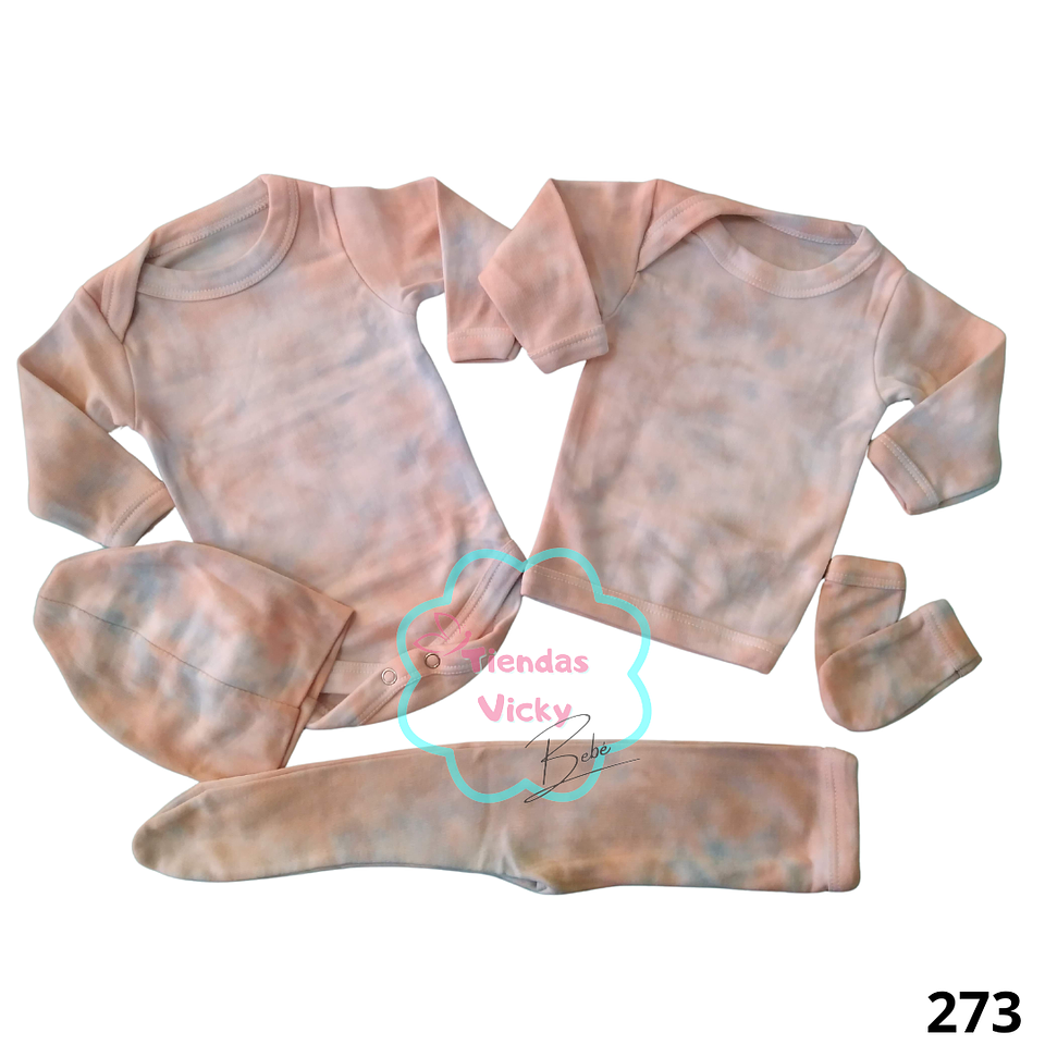 Ajuar tie dye 0-3 meses 1