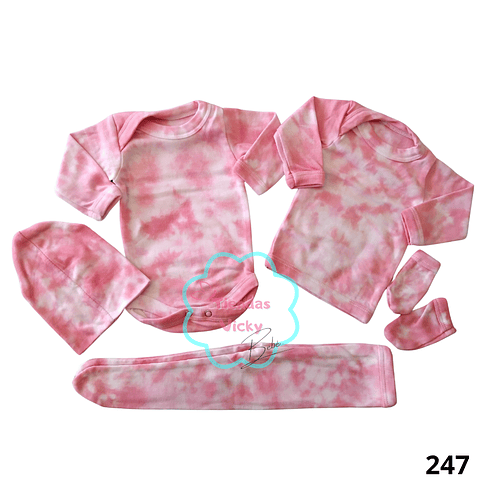 Ajuar tie dye 0-3 meses