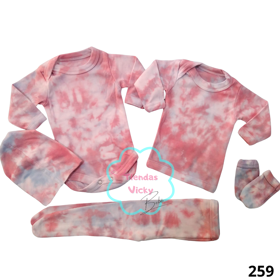 Ajuar tie dye 0-3 meses 1