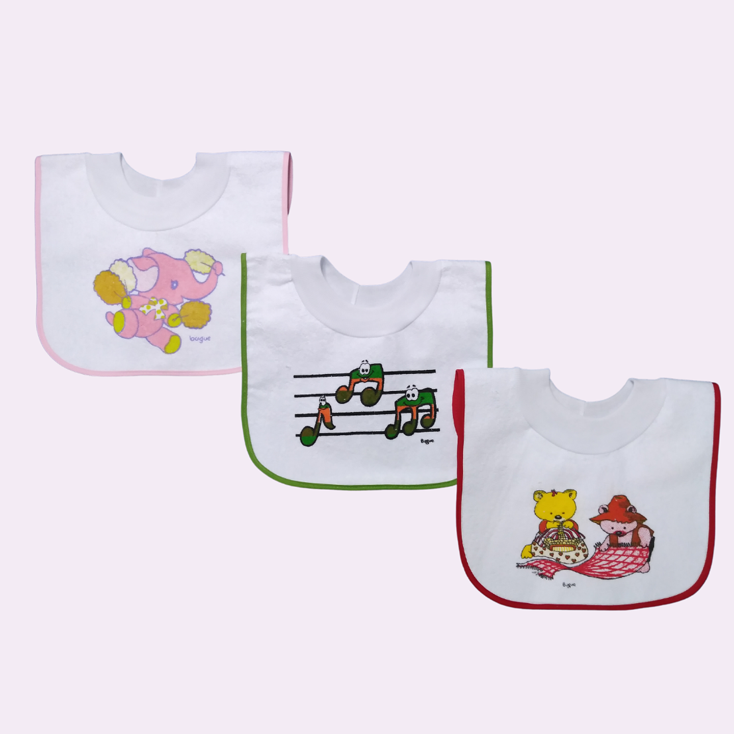 Pack de 3 baberos con cuello 1