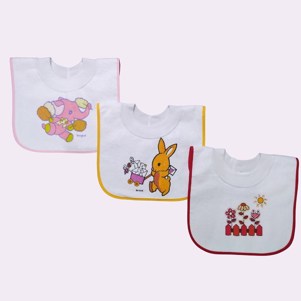 Pack de 3 baberos con cuello 1