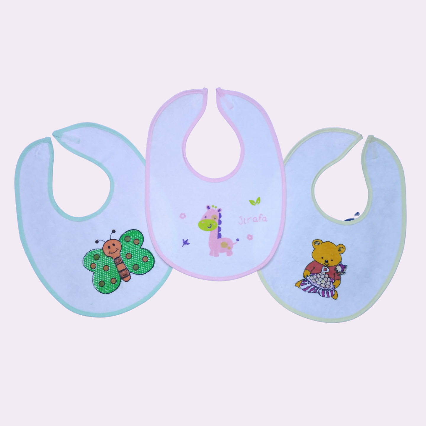 Pack de 3 baberos con velcro 1