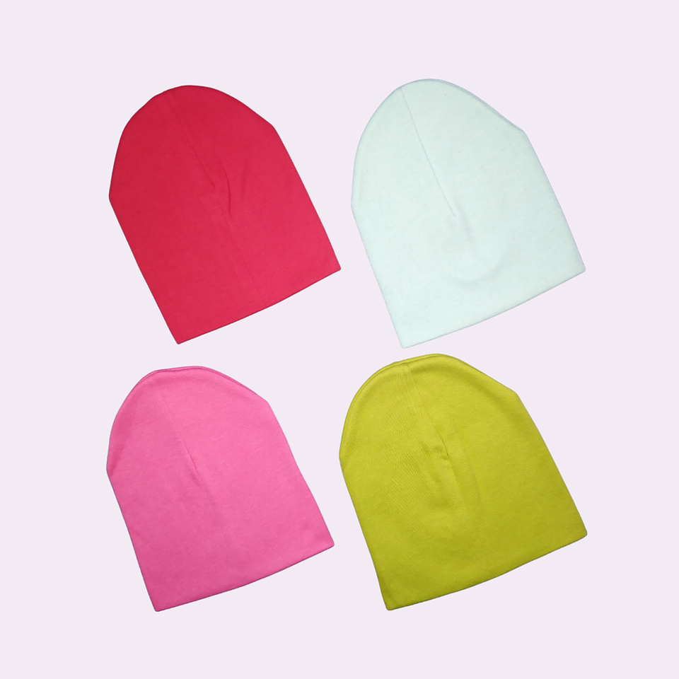 Pack  de 4 gorros de algodón 1