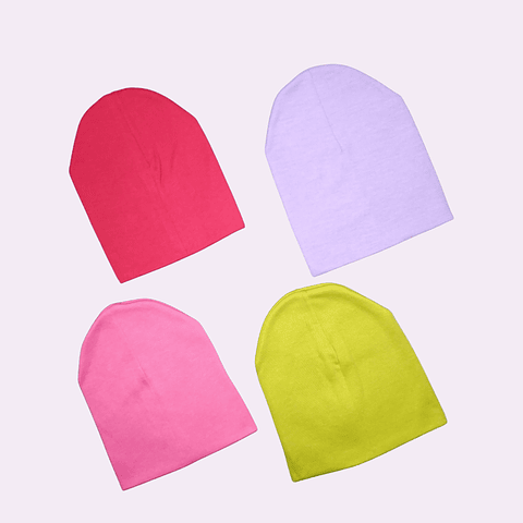 Pack  de 4 gorros de algodón