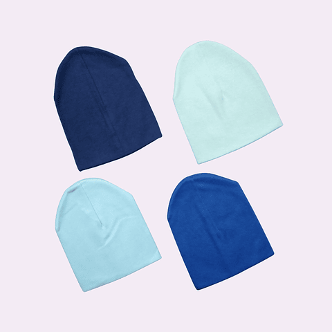 Pack  de 4 gorros de algodón