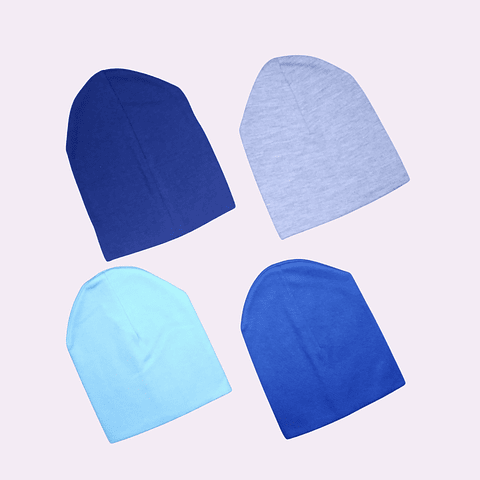 Pack  de 4 gorros de algodón
