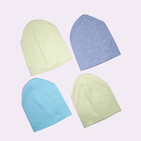 Pack  de 4 gorros de algodón