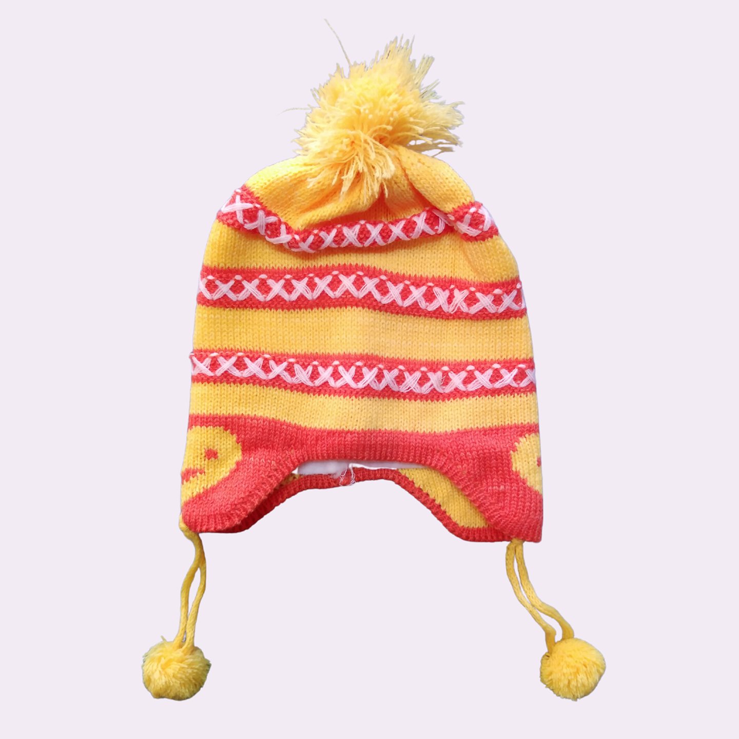 Gorro de lana bebé amarillo 1