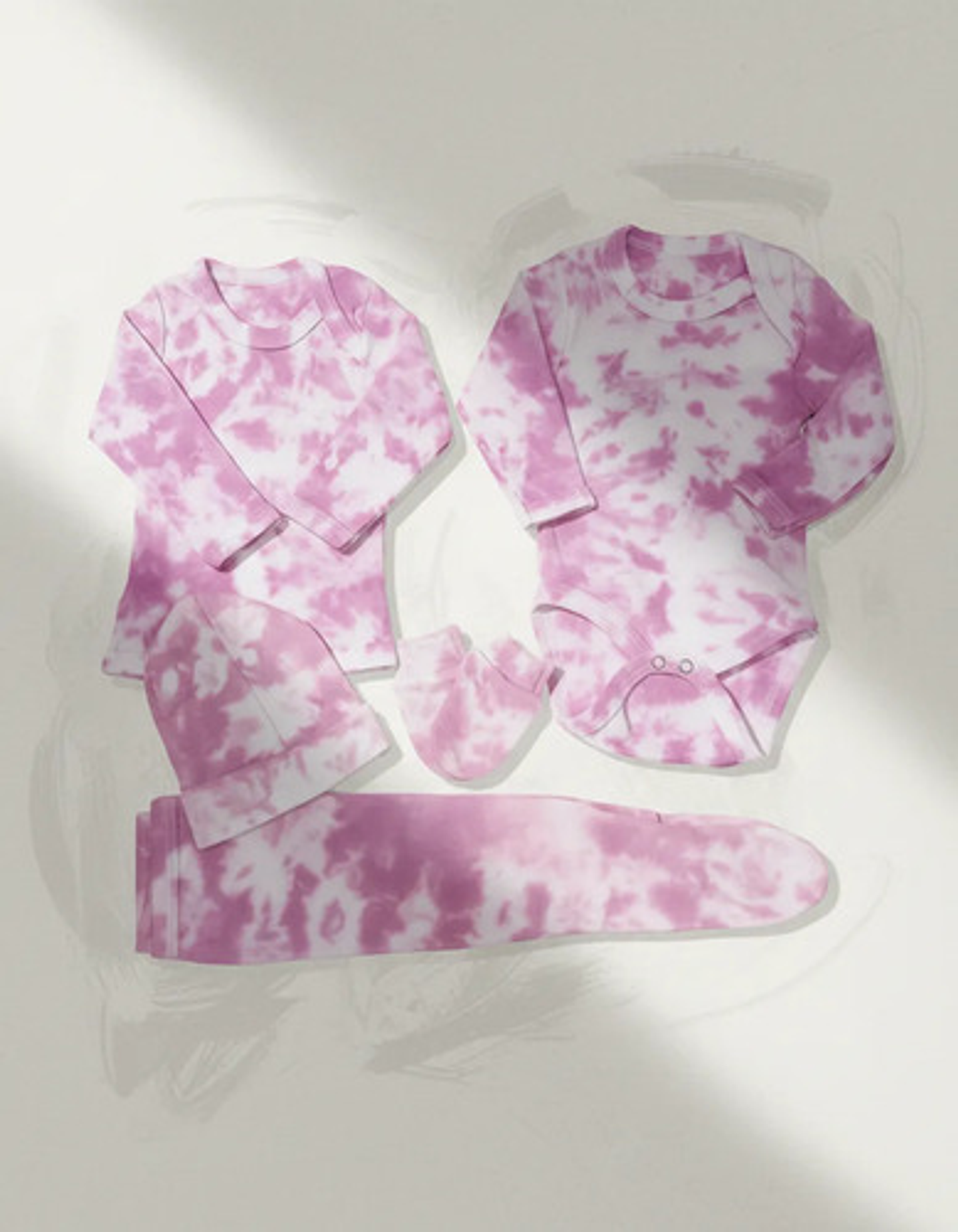 Ajuar De Bebé Recién Nacido Tie Dye 1