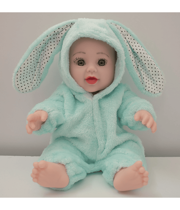 Muñeca con vestido conejo aguamarina + ENVIO GRATIS