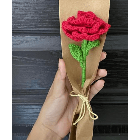 Rosa crochet ganchillo