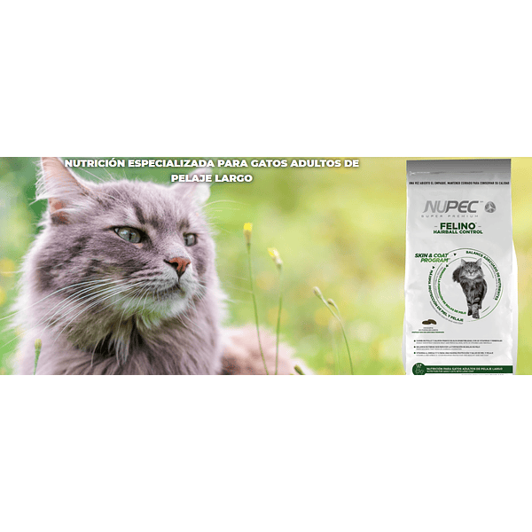 Nupec Felino Hairball Control - Gatos Adultos de Pelaje Largo -ENVIO GRATIS