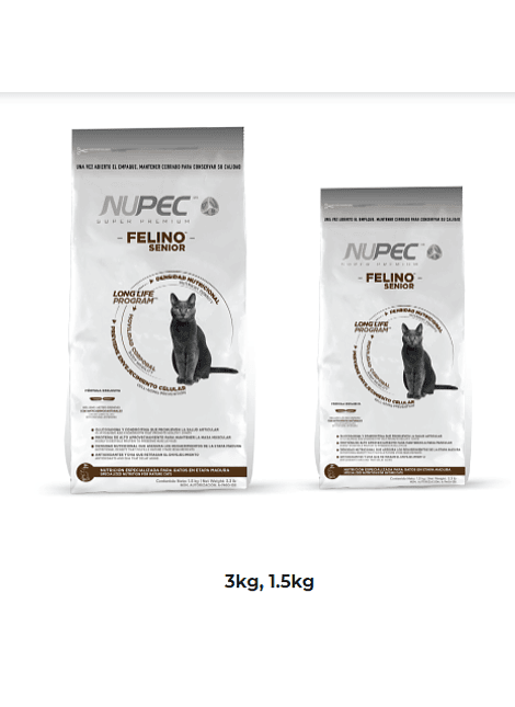 NUPEC Felino Senior - Alimento para Gato Adulto-ENVIOS GRATIS