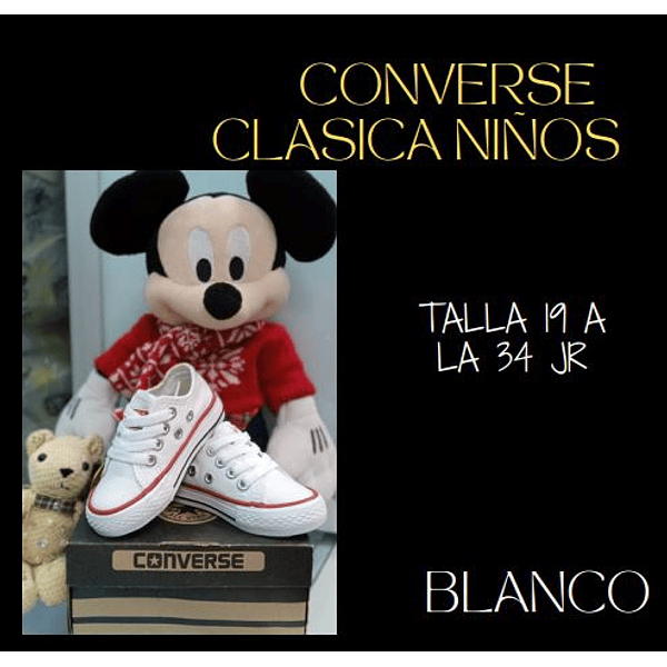 Converse Clásica niños, puedes escoger el color y talla