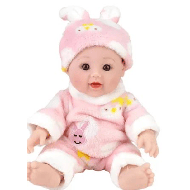 Niño pijama rosa  muñeco