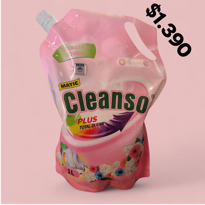 DETERGENTE LIQUIDO MATIC CLEANSO PLUS 1