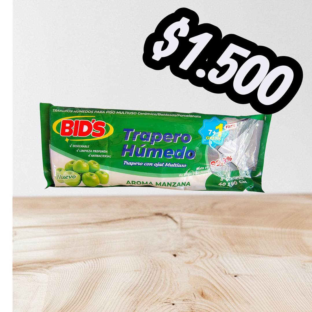 TRAPEROS HUMEDOS AROMA MANZANA O CITRICOS 1