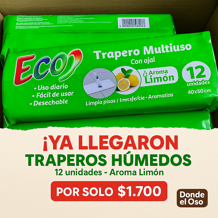 Trapero húmedo cítrico family wipe 1