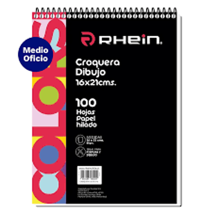 CROQUERA RHEIN MEDIO OFICIO 100 HOJAS 1