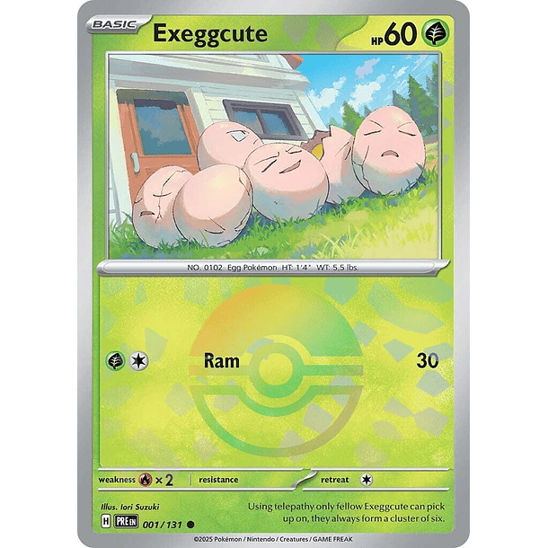 Exeggcute #1  POKEBALL 001/131 Pokemon Prismatic Evolutions 