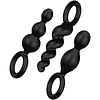 Set de Plugs Anales Satisfyer ( 3 piezas Negro)