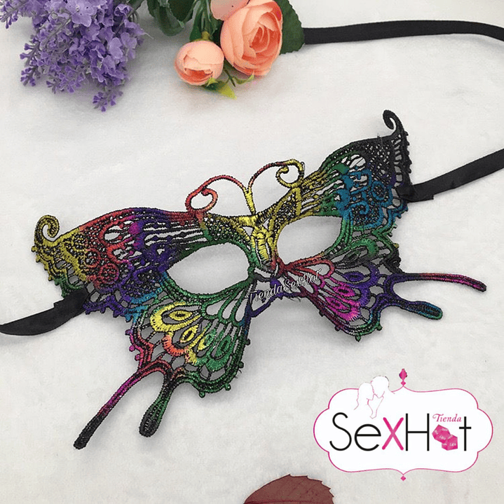 Antifaz multicolor mariposa  1