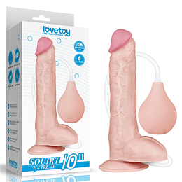 Dildo color piel con bombilla 