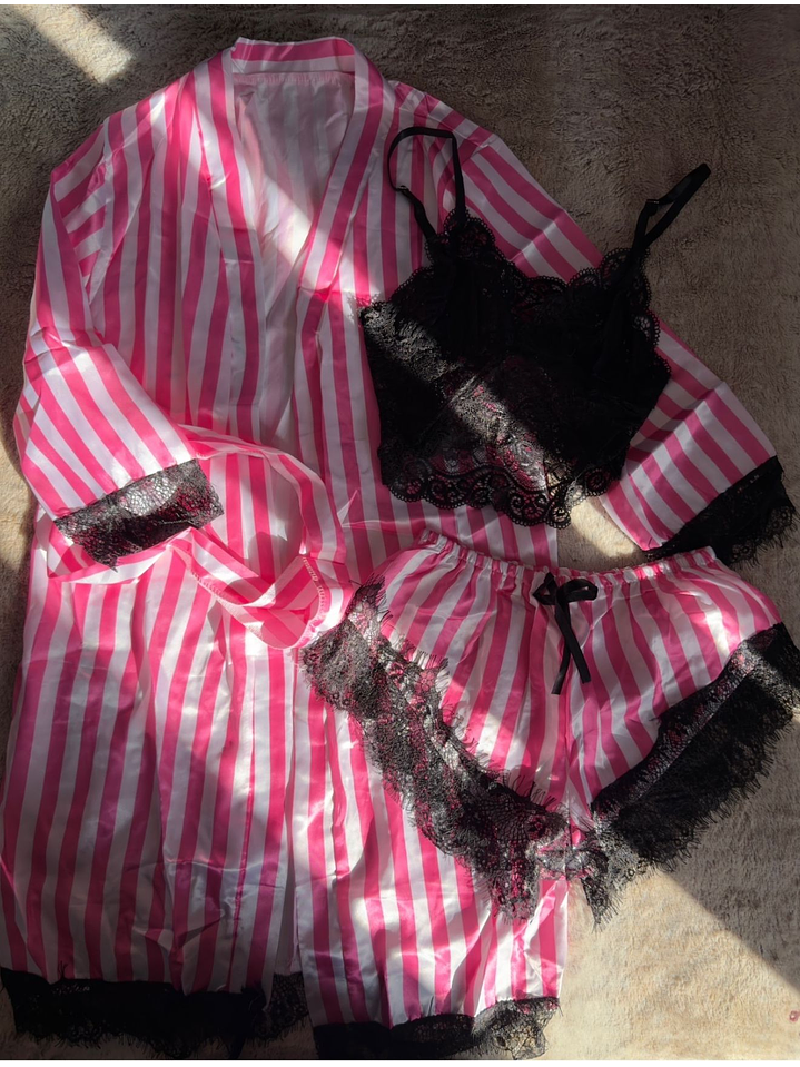 Conjunto Lencería 3 Piezas 3