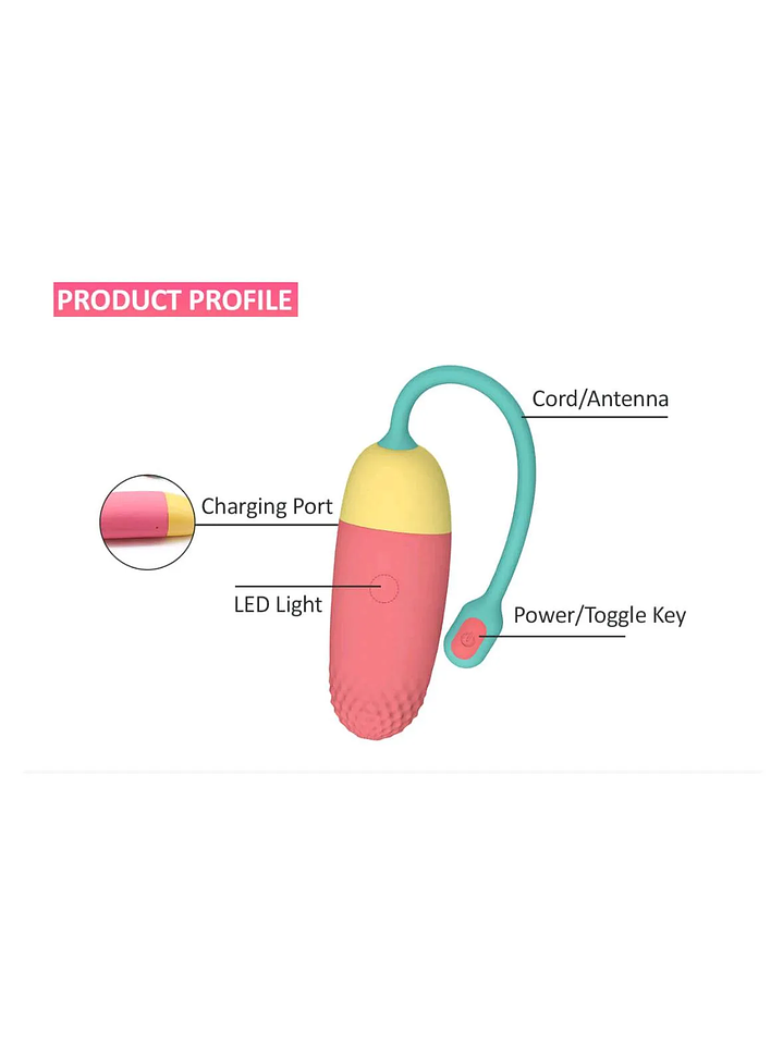 Huevo Vibrador Magic Vini Lite Recargable 4