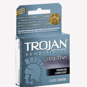 Pack x 3 Condón Trojan Ultra Delgado