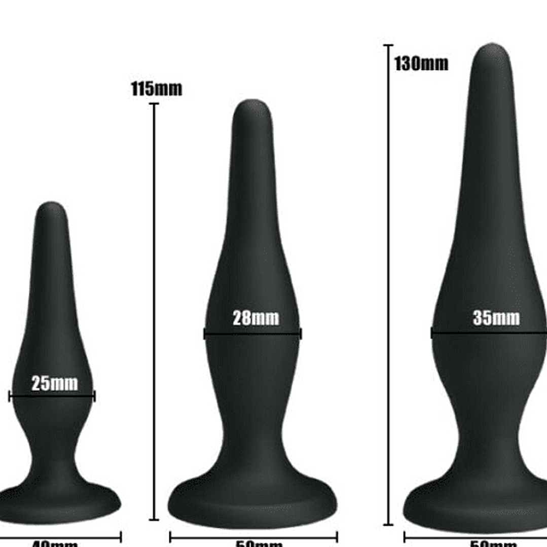 KIT ANAL NEGRO 3 PIEZAS 3