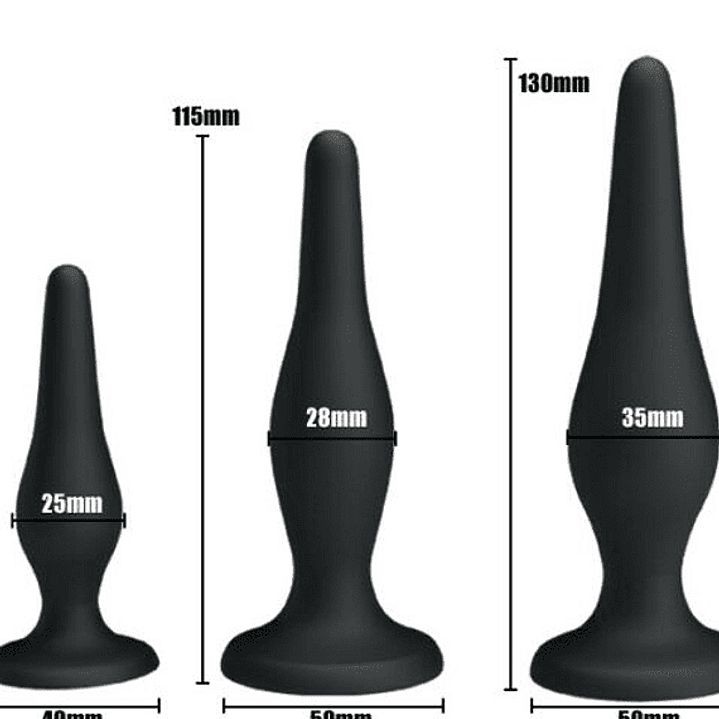 KIT ANAL NEGRO 3 PIEZAS 3