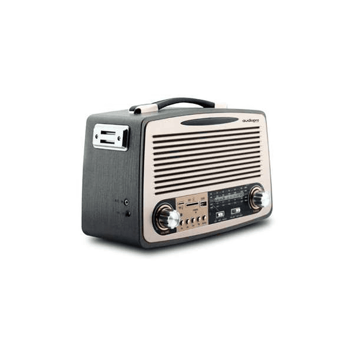 RADIO AUDIOPRO RETRO PORTATIL. BT GRABADORA/ FM/USB/SD/RECARGABLE. 3