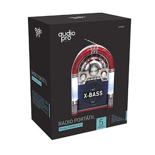 RADIO AUDIOPRO ROCKOLA GRANDE FM DE 3 BANDAS /BT/USB/SD/BATERIA RECARGABLE